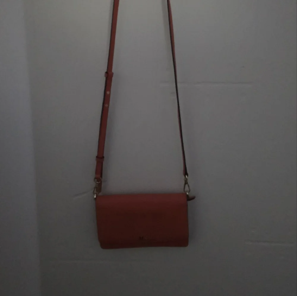 MICHAEL KORS Pebbled Leather Convertible Crossbody - Coral - Picture 11 of 12